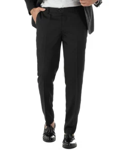 Abito monopetto uomo smoking brillantinato rever sciallato nero GIOSAL-AE1233A
