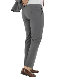 Abito uomo doppiopetto completo viscosa giacca pantaloni elegante grigio GIOSAL-AE1210A