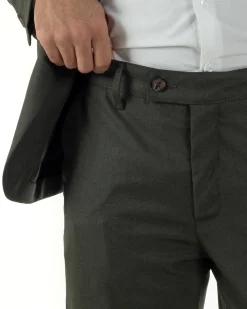 Abito Uomo Monopetto Lana Classico Sartoriale Verde AE1198A