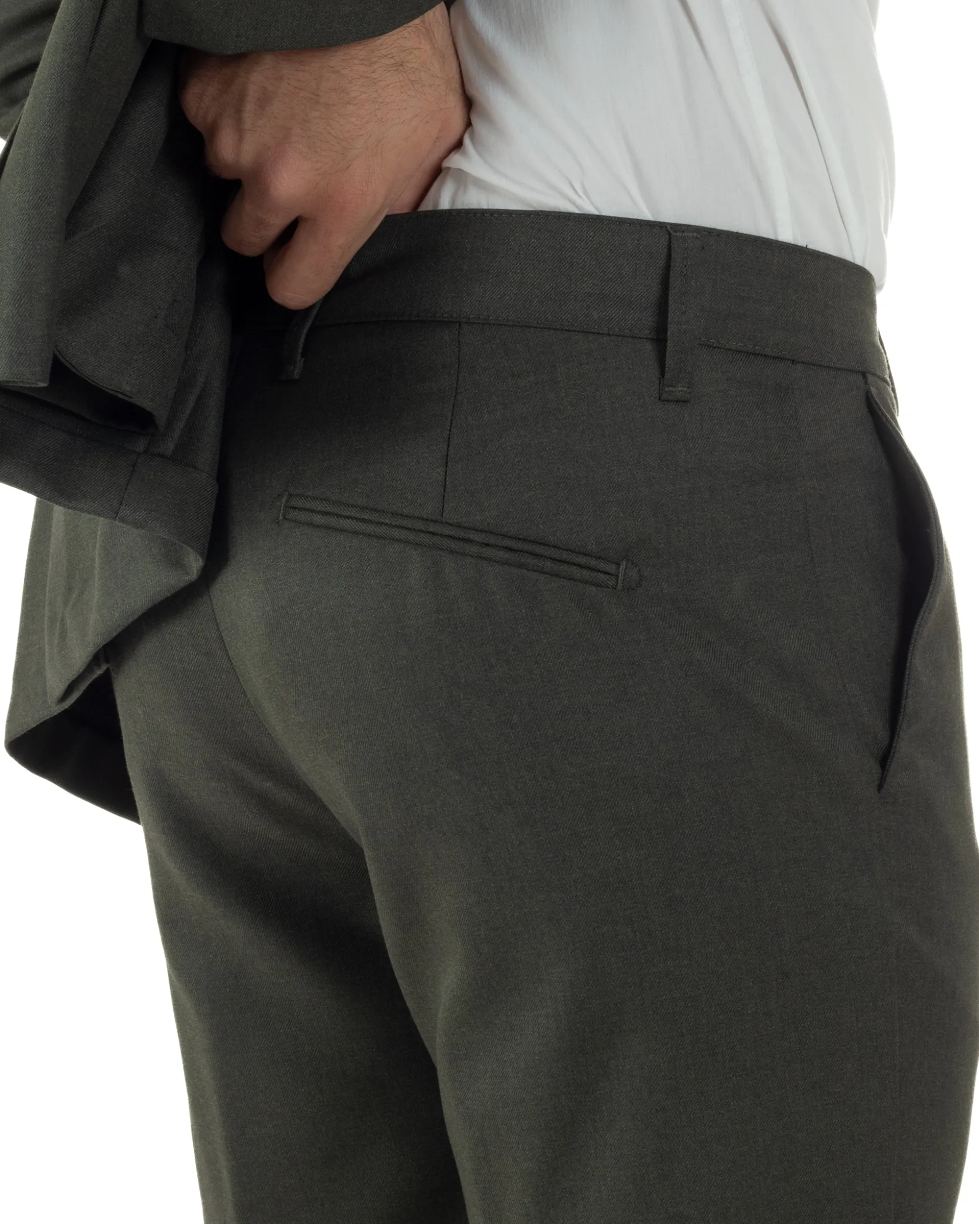 Abito Uomo Monopetto Lana Classico Sartoriale Verde AE1198A