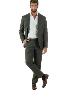 Abito Uomo Monopetto Lana Classico Sartoriale Verde AE1198A