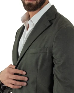 Abito Uomo Monopetto Lana Classico Sartoriale Verde AE1198A