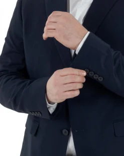 Abito Uomo Monopetto Vestito Viscosa Completo Taglie Comode Blu TCAE1010A