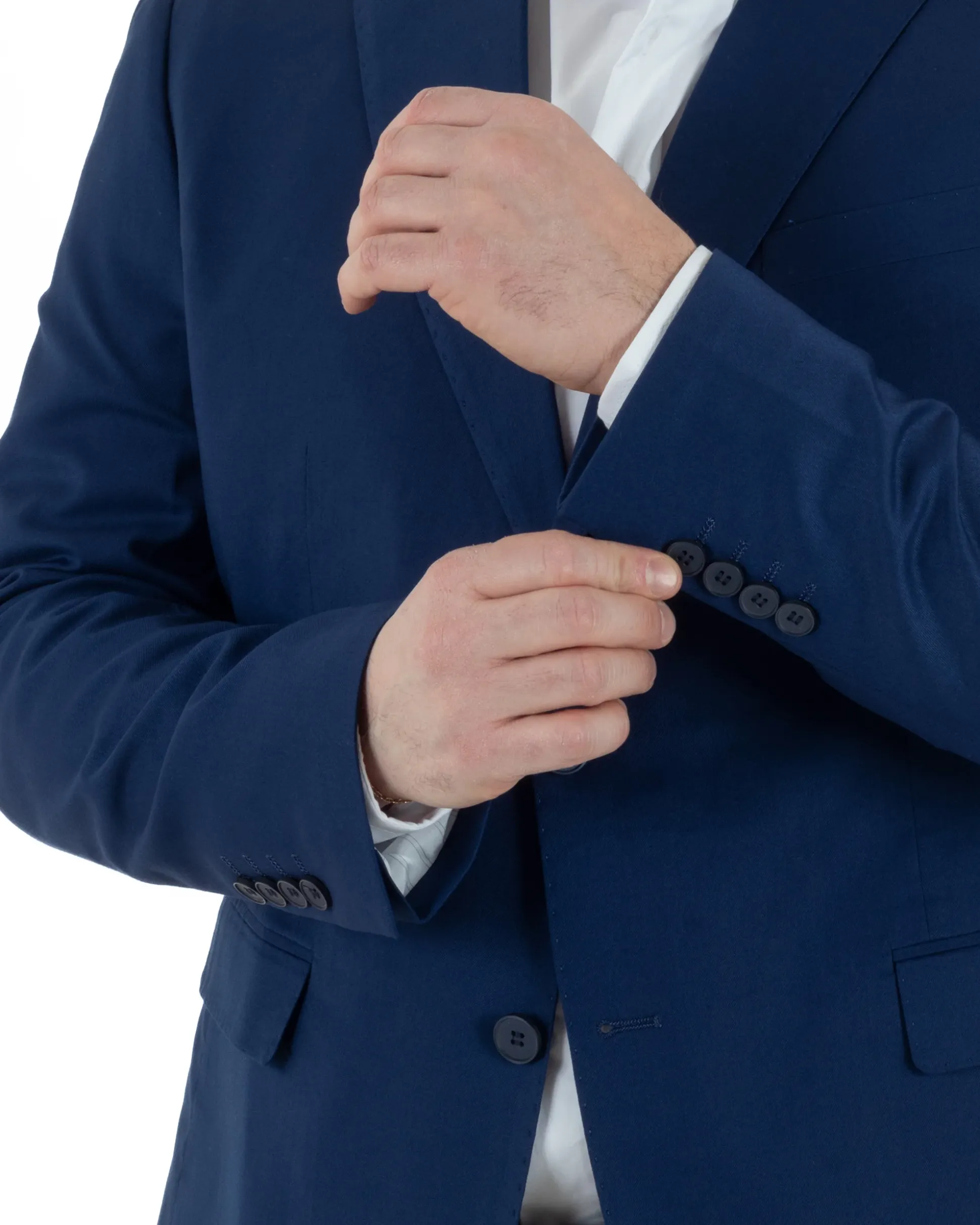 Abito Uomo Monopetto Vestito Viscosa Completo Taglie Comode Blu Chiaro TCAE1009A