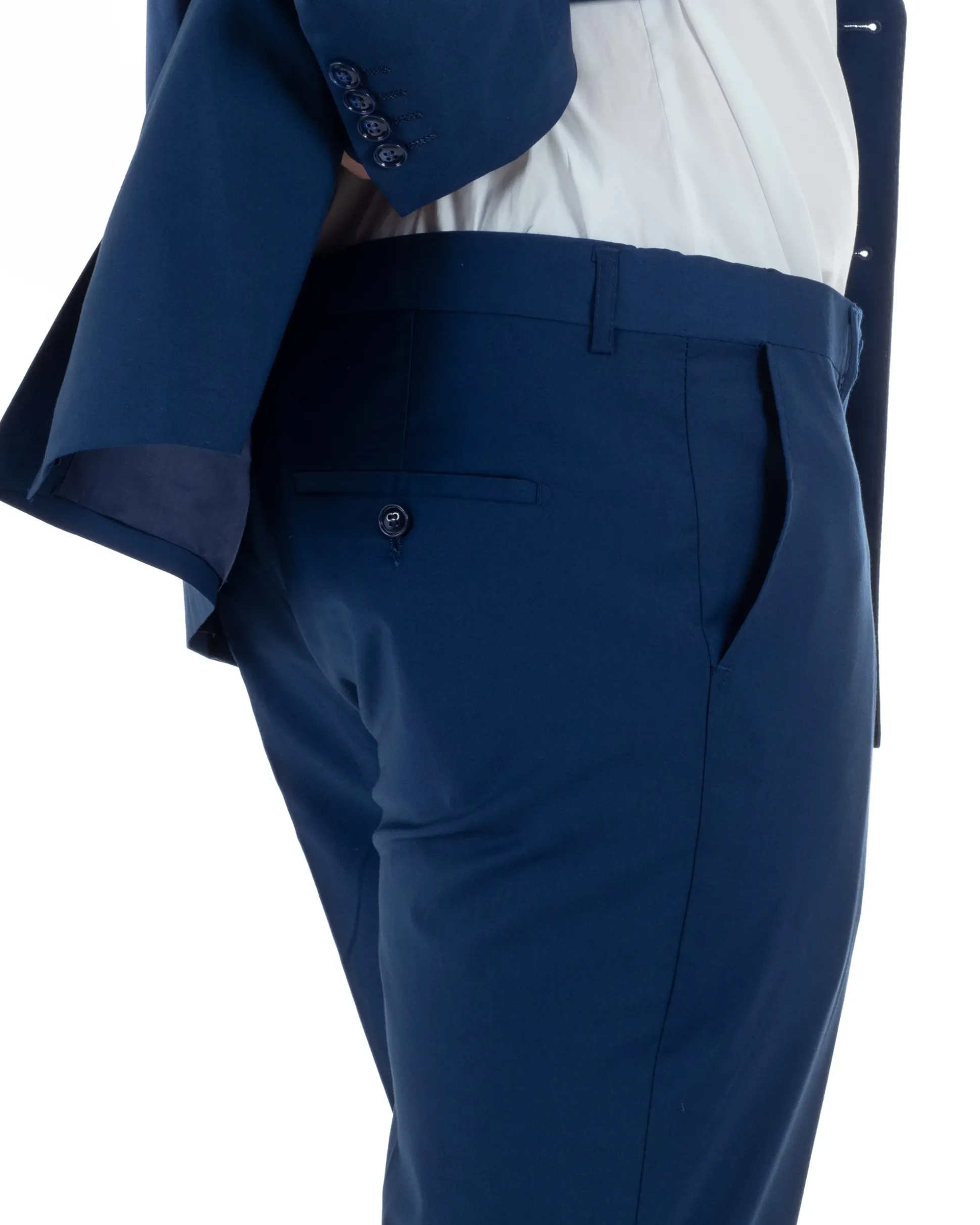 Abito Uomo Monopetto Vestito Viscosa Completo Taglie Comode Blu Chiaro TCAE1009A