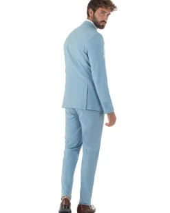 Abito uomo monopetto vestito viscosa completo giacca pantaloni polvere GIOSAL-AE1232A