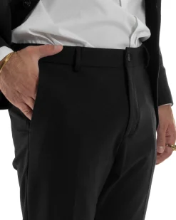 Abito Uomo Monopetto Viscosa Sartoriale Tinta Unita Nero Over-D OC1F2W5G01