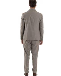 Abito Uomo Monopetto Viscosa Sartoriale Beige Melangiato Over-D OC1F2W5A06