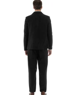 Abito Uomo Monopetto Viscosa Pantaloni Baggy Nero AE1186A