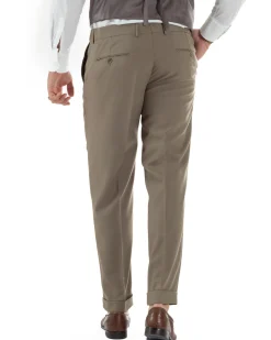 Abito uomo vestito monopetto 3 pezzi panciotto bottoni oro tortora GIOSAL-AE1224A