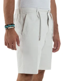Bermuda Chino Cotone Raso Tasche America Basic Ghiaccio PC2023A