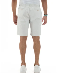 Bermuda Chino Cotone Raso Tasche America Basic Ghiaccio PC2023A