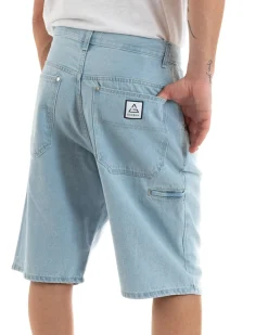 Bermuda Pantaloncini Uomo Corti Jeans Baggy Tasca Smart Denim Chiaro GIOSAL-PC1917A