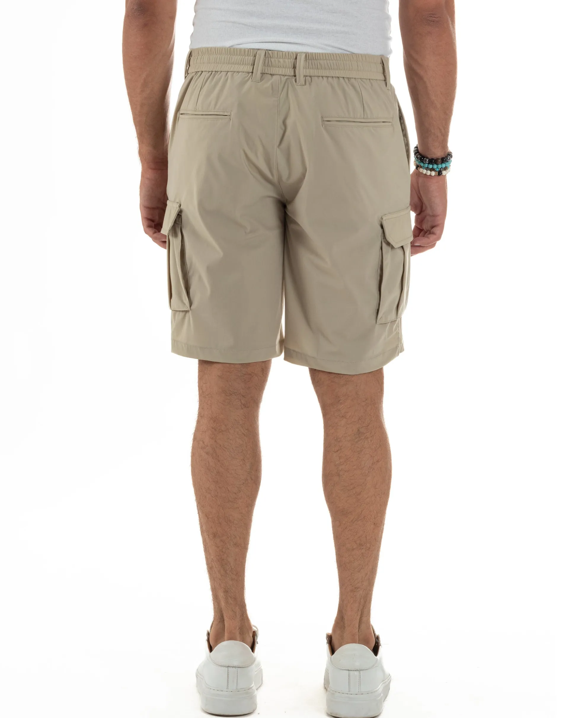 Bermuda Pantaloni Corti Cargo No Stiro PC2027A
