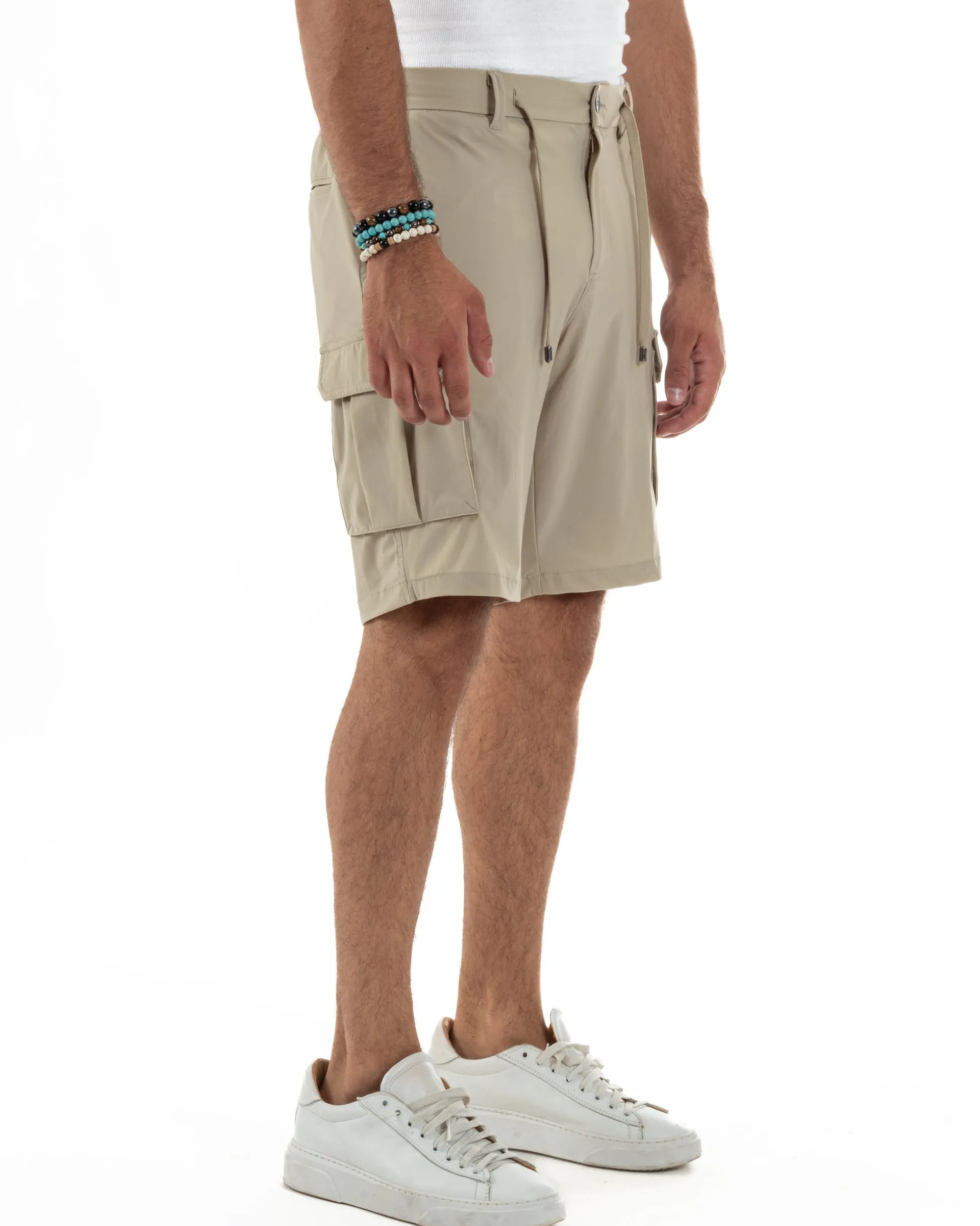 Bermuda Pantaloni Corti Cargo No Stiro PC2027A