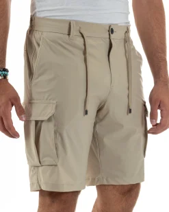 Bermuda Pantaloni Corti Cargo No Stiro PC2027A