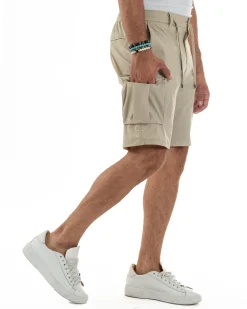 Bermuda Pantaloni Corti Cargo No Stiro PC2027A