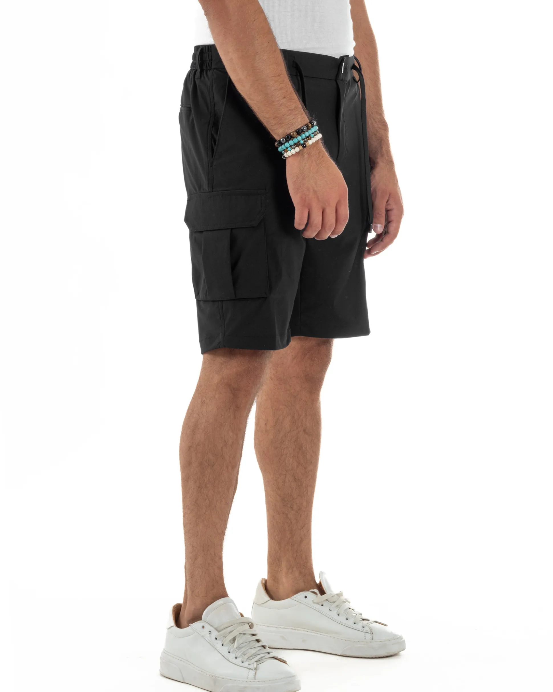 Bermuda Pantaloni Corti Cargo No Stiro PC2028A