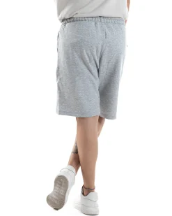 Bermuda Tuta Cotone Coulisse Regular Fit Basic Grigio PC2031A
