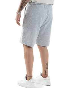 Bermuda Tuta Cotone Coulisse Regular Fit Basic Grigio PC2031A