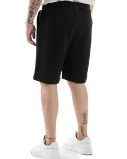 Bermuda Tuta Cotone Coulisse Regular Fit Basic Nero PC2030A