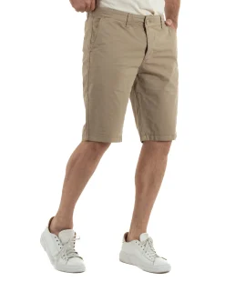 Bermuda uomo pantaloncini chino cotone tasche america basic beige GIOSAL-PC2045A