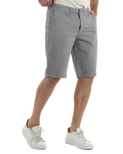 Bermuda uomo pantaloncini chino cotone tasche america basic grigio GIOSAL-PC2046A