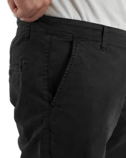 Bermuda uomo pantaloncini chino cotone tasche america basic nero GIOSAL-PC2044A