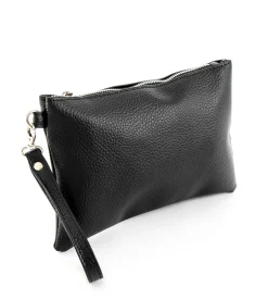 Borsa Borsello Borsetta Pochette a Mano Uomo Unisex Ecopelle Casual Nero Zip GIOSAL-ZU1055A