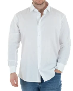 Camicia Collo Francese Cotone Basic Bianco TCC1003A