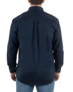 Camicia Collo Francese Cotone Basic Blu TCC1002A