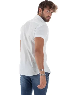 Camicia Maniche Corte Basic Collo Francese CC1219A