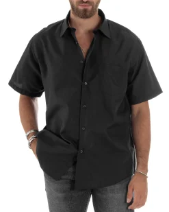 Camicia Maniche Corte Cotone Basic Regular Fit CC1220A