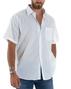 Camicia Maniche Corte Cotone Basic Regular Fit CC1224A