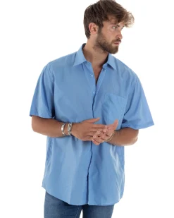 Camicia Maniche Corte Cotone Basic Regular Fit CC1221A