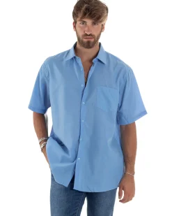 Camicia Maniche Corte Cotone Basic Regular Fit CC1221A