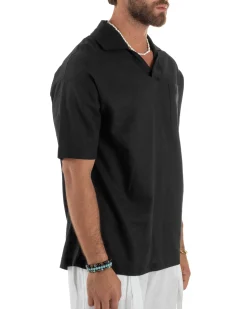 Camicia Maniche Corte Lino Relaxed Fit CC1227A