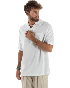 Camicia Maniche Corte Lino Relaxed Fit CC1225A