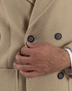 Cappotto Uomo Doppiopetto Diagonale Camel Over-D OE1F2W5K03