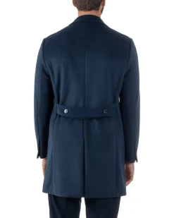 Cappotto Uomo Monopetto Classico Martingala Blu CO1102A