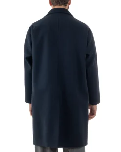 Cappotto Uomo Oversize Monopetto Maniche Raglan Collo Rever Blu CO1077A