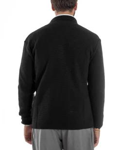 Cardigan Uomo Doppiopetto Maglia Links Nero Over-D OC1F2W5M28