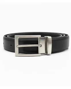 Cintura uomo larga cinta fibbia in metallo regolabile double-face nero blu ecopelle martellata GIOSAL-A2135A