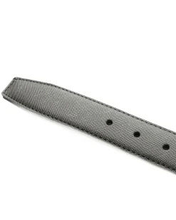 Cintura Uomo Larga Cinta Fibbia in Metallo Regolabile Ecopelle Texture Saffiano Grigio GIOSAL-A2129A