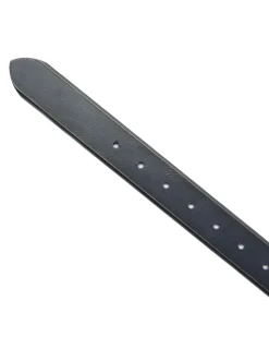 Cintura Uomo Larga Cinta Reversibile Fibbia in Metallo Regolabile Ecopelle Martellata Bicolore Blu GIOSAL-A2125A