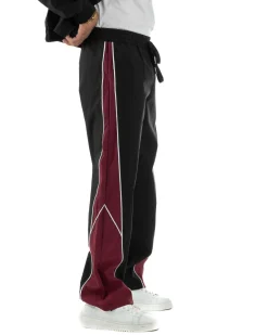 Coordinato Tuta Giacca Giubbotto Pantaloni Baggy Outfit Bicolore Nero OU2533A