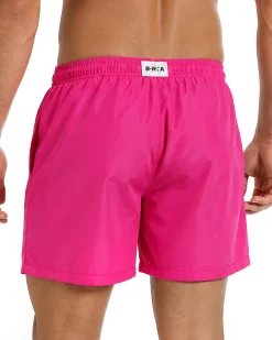 Costume da bagno bermuda mare uomo boxer coulisse logo fucsia fluo BERNA M-261328