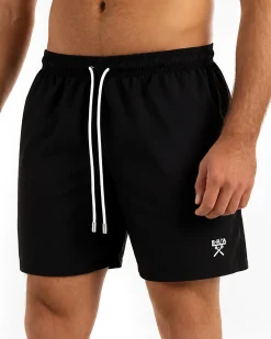 Costume da bagno bermuda mare uomo boxer coulisse logo nero BERNA M-261328