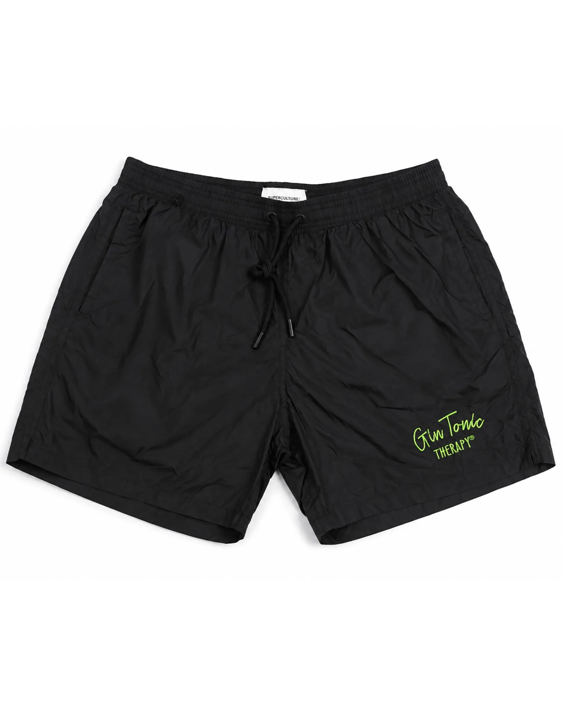 Costume da bagno bermuda mare uomo boxer gin tonic basic nero SUPERCULTURE BEACH-07