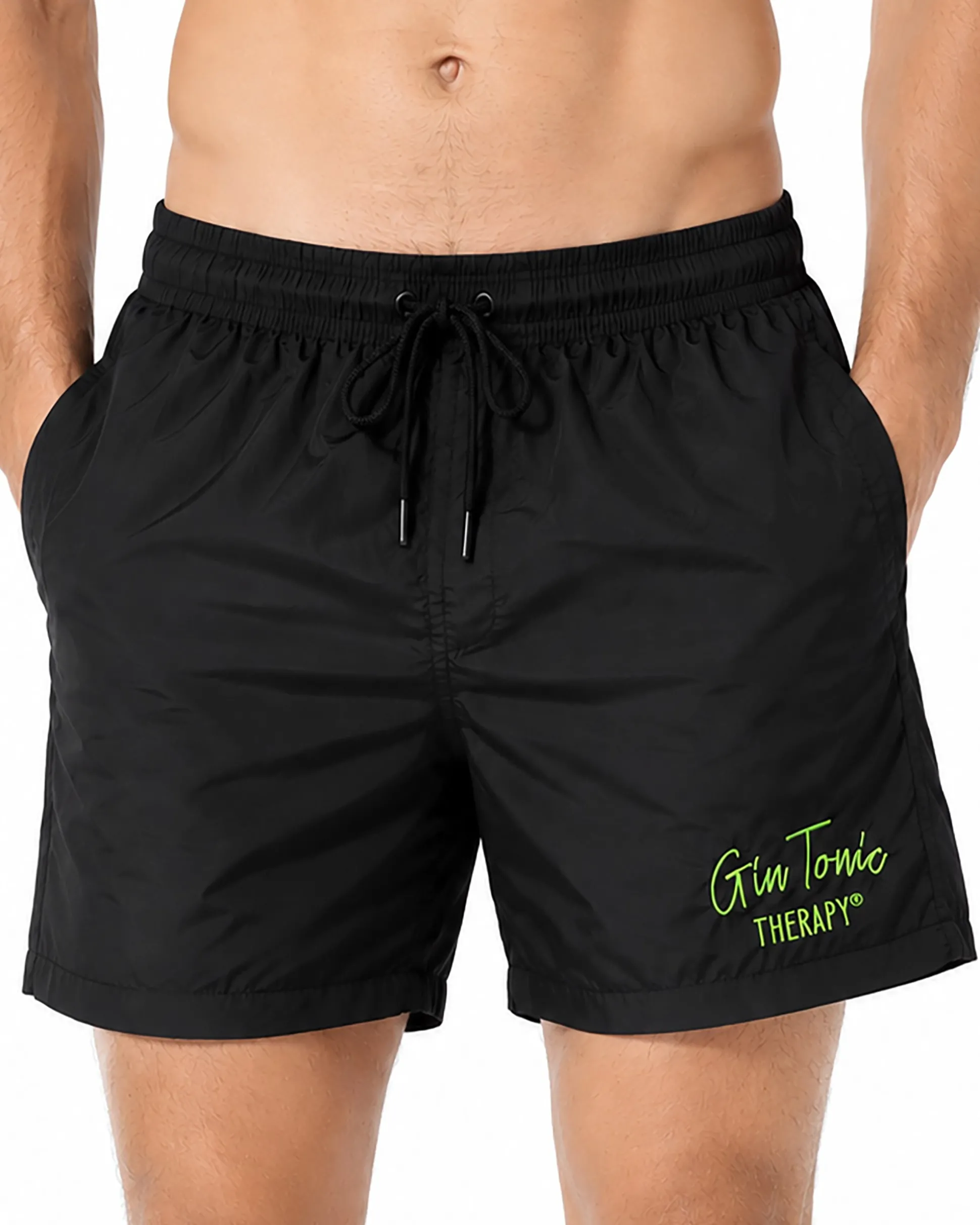 Costume da bagno bermuda mare uomo boxer gin tonic basic nero SUPERCULTURE BEACH-07